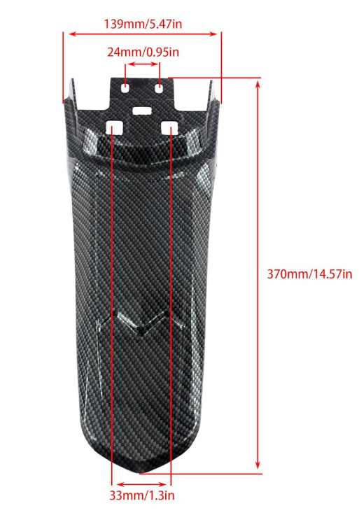 (PRE-ORDER) extended carbon fiber surron fender