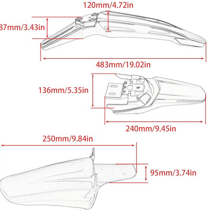 (PRE-ORDER) carbon fiber fender kit for surron lbx